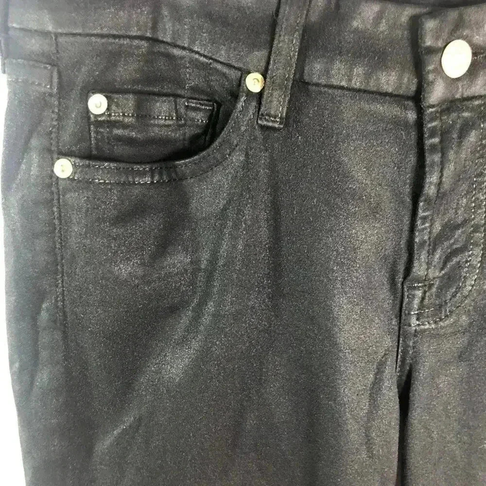 7 For All Mankind Black Skinny Jeans,medium